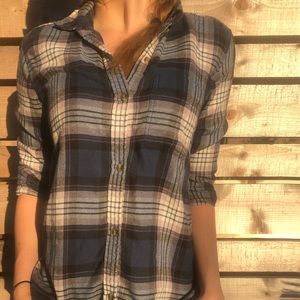 Plaid American Eagle Boyfriend Fit Long Sleeve